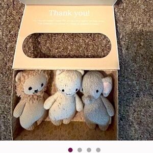 Cuddle + Kind Trio Gift Set in Box Lamb Kitty Elephant 7” Christmas Gift New